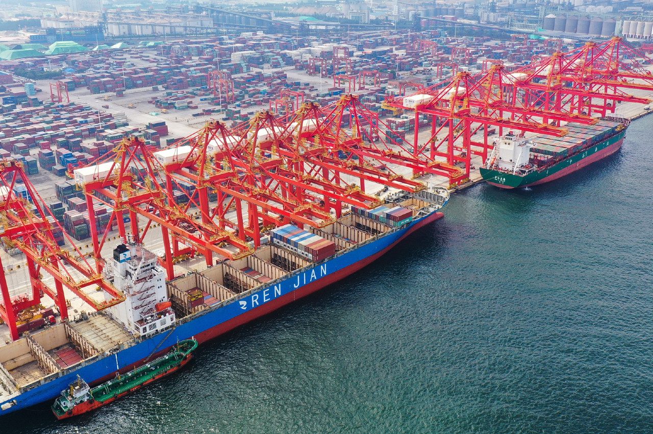 Puertos inteligentes de China aumentaron el rendimiento de descarga