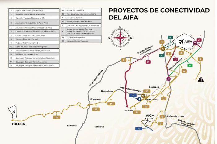 Gobierno de México dará conectividad terrestre al AIFA